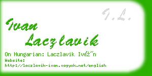 ivan laczlavik business card